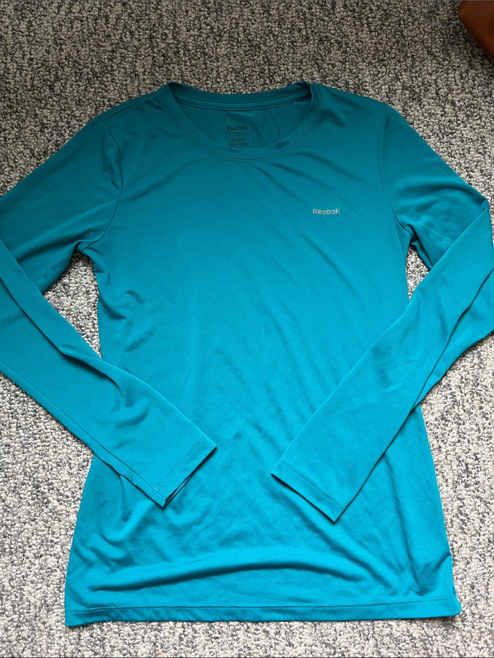 New! Reebok Women's Long Sleeve Tee - Teal Blue
